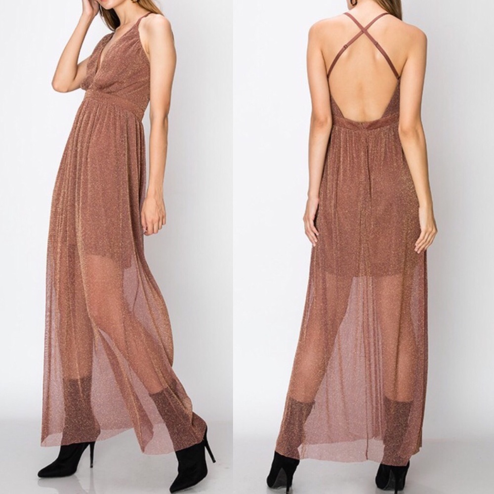 NWT Shimmery Maxi Dress - Picture 5 of 5